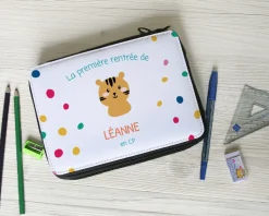 Trousse d'école personnalisable avec fournitures - Collection Animaux