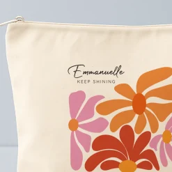 Trousse en coton personnalisée - Botanique
