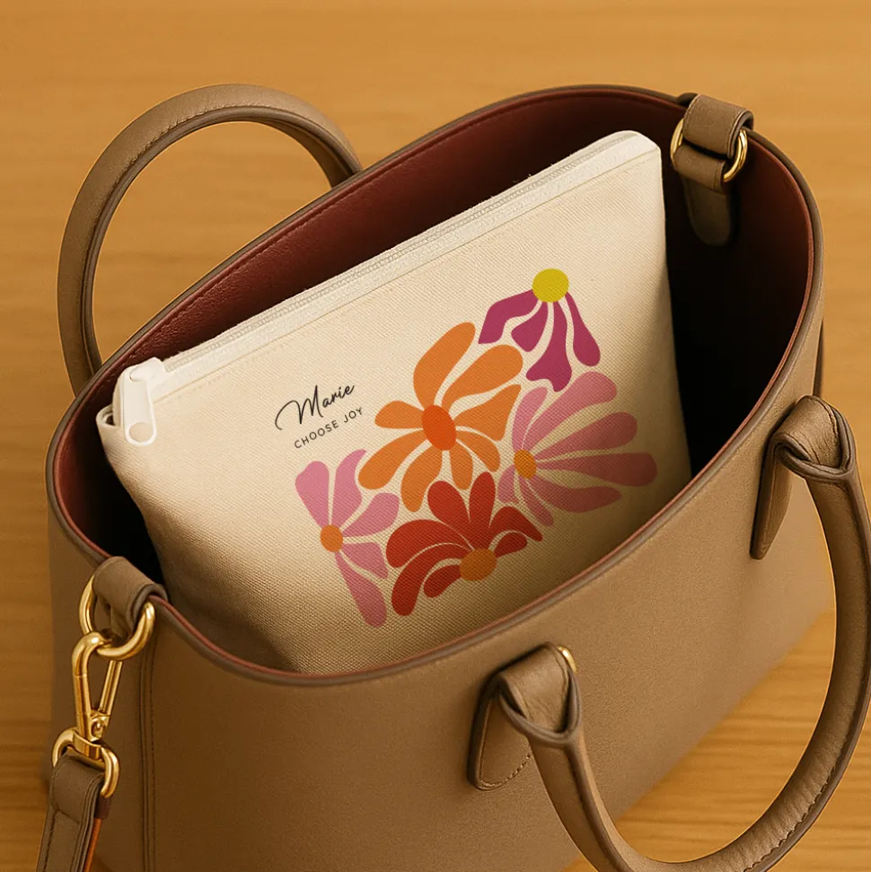 Trousse en coton personnalisée - Botanique
