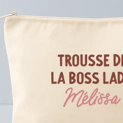 Trousse en coton personnalisée - Message