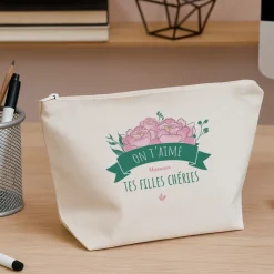Trousse en coton personnalisée - Maman Fleurie