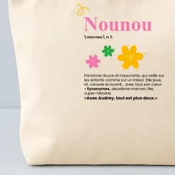 Trousse en coton personnalisée - Définition Nounou