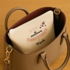 Trousse en coton personnalisée - Tu es la meilleure
