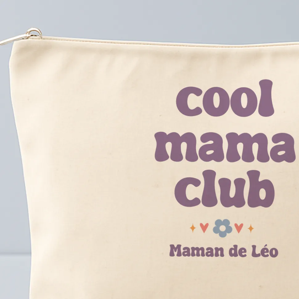 Trousse en coton personnalisée - Cool Mums Club