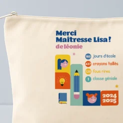 Trousse en coton personnalisée - Bilan de l'année