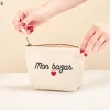Trousse personnalisé brodée - Beige
