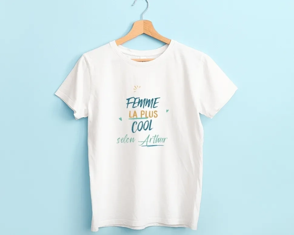 T-Shirt femme personnalisé : Femme la plus...
