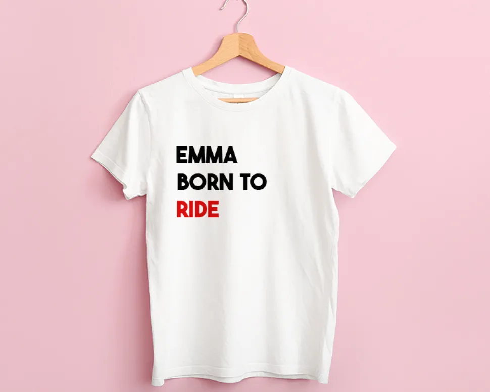 T-shirt femme personnalisé - Message Moto