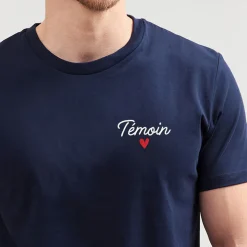 T-shirt homme personnalisé brodé - Coeur