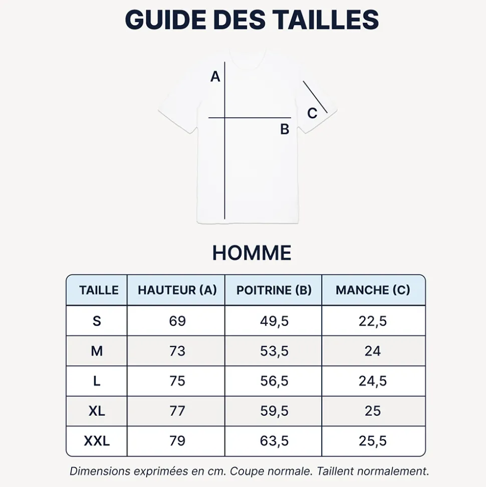 T-shirt homme personnalisé brodé - Coeur