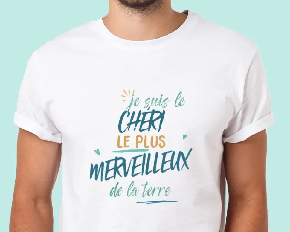T-Shirt homme personnalisé : Chéri le plus...