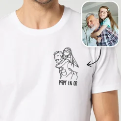 T-shirt homme personnalisé brodé - Photo