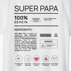 T-shirt homme personnalisé - Composition d'un jeune papa