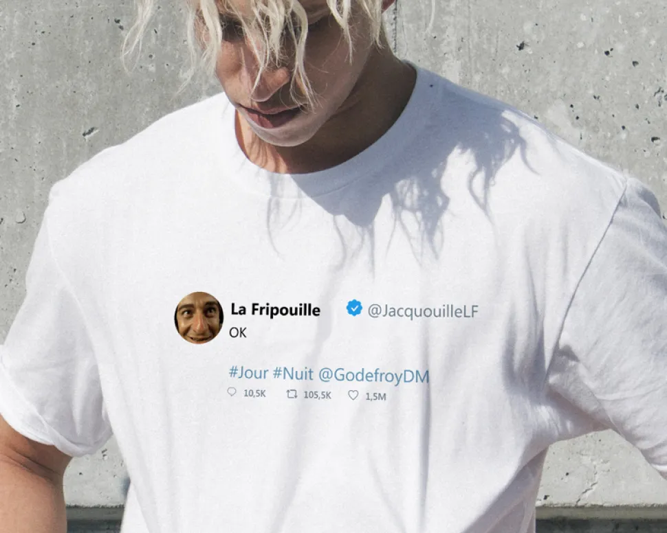 T-shirt homme personnalisé photo - Tweet