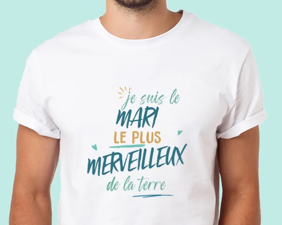 T-Shirt homme personnalisé : Mari le plus...