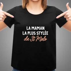 T-shirt noir personnalisé - Message