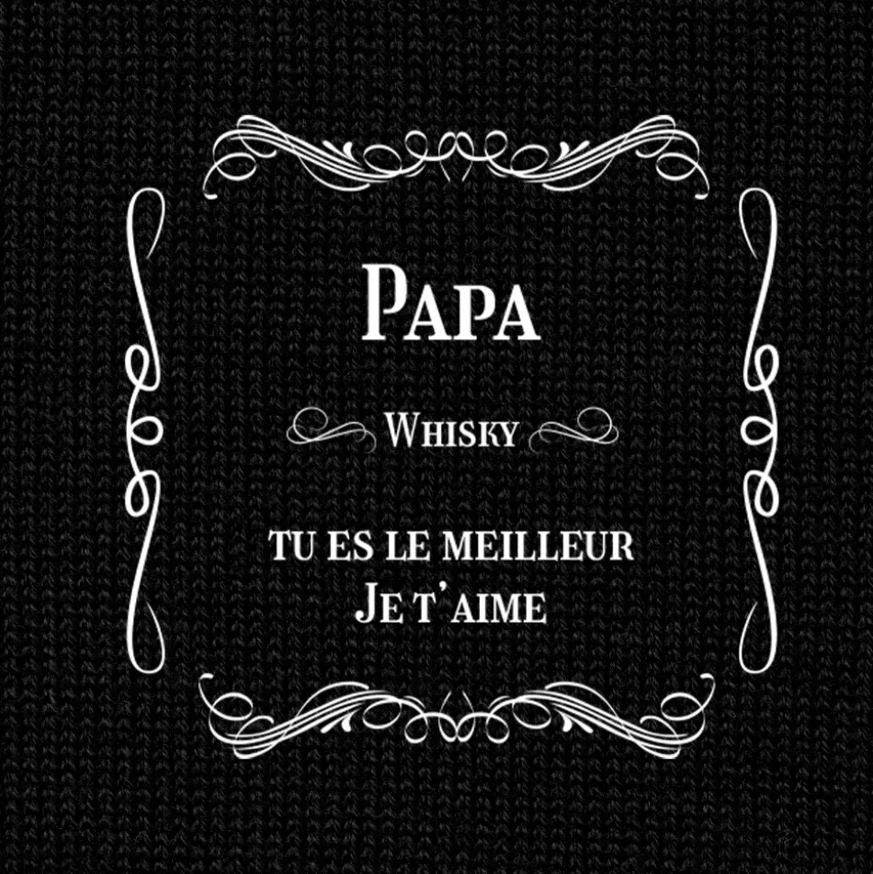 T-shirt noir personnalisé - Whisky