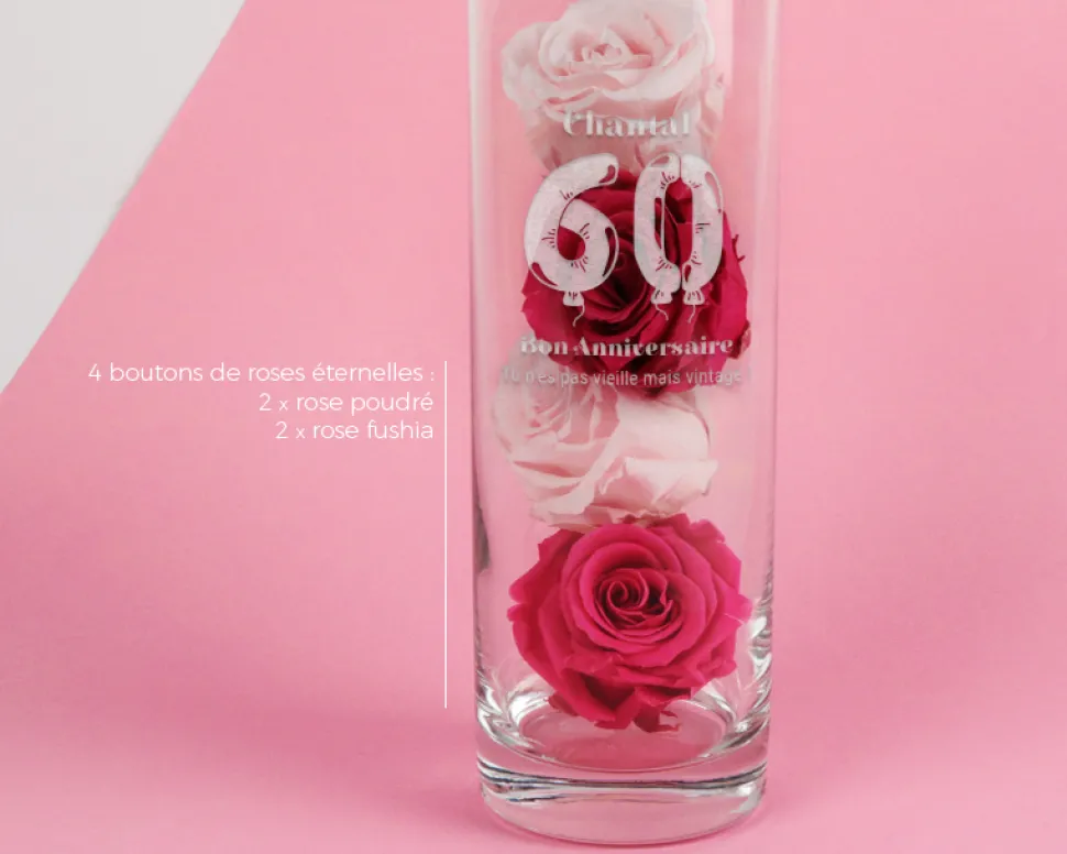 Vase personnalisé anniversaire - Ballons