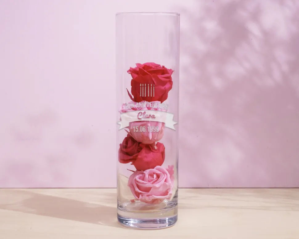 Vase personnalisé anniversaire - Bougies