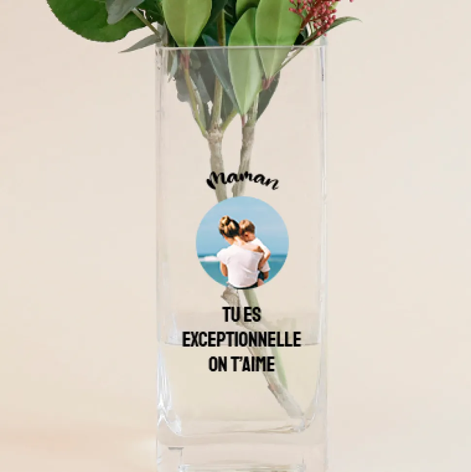 Vase personnalisé cubique - Photo