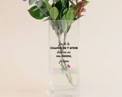 Vase personnalisé cubique - Message