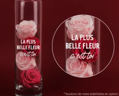 Vase personnalisé cylindrique - Message
