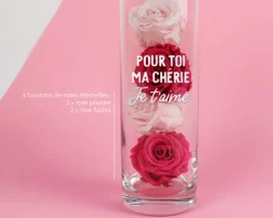 Vase personnalisé cylindrique - Message