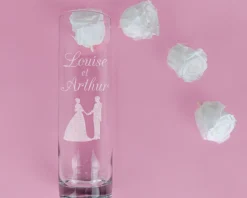 Vase personnalisé cylindrique - Mariage