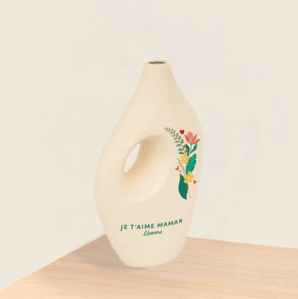 Vase personnalisé en céramique - Fleurs