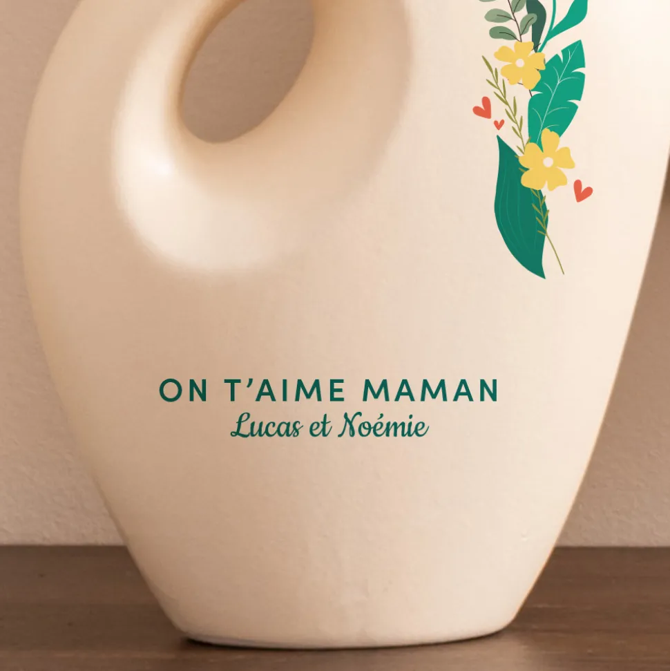 Vase personnalisé en céramique - Fleurs