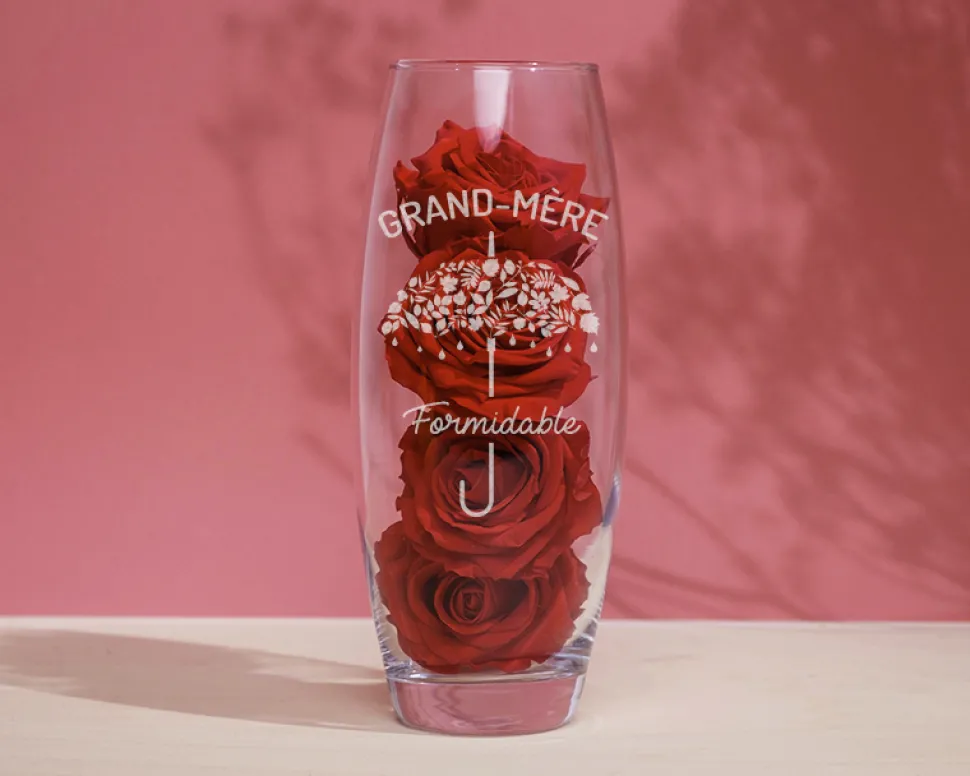 Vase personnalisé ovale - Grand-Mère