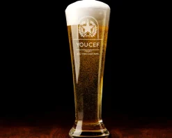 Verre à bière personnalisé anniversaire - Prénom et message