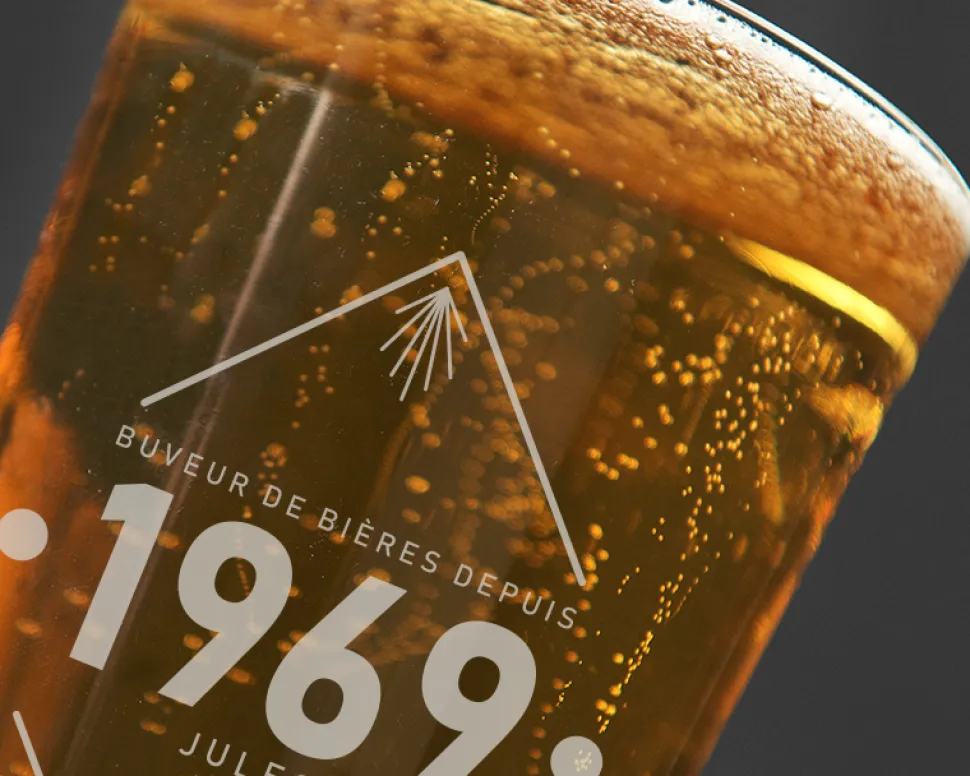 Verre à bière personnalisé anniversaire - Année