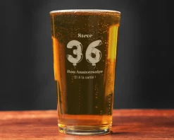 Verre à bière personnalisé anniversaire - Ballons