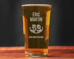 Verre à bière personnalisé ballon - Âge