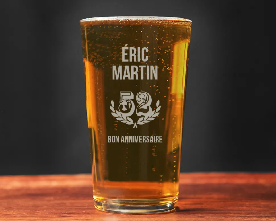 Verre à bière personnalisé ballon - Âge
