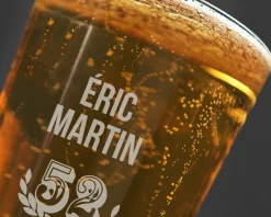 Verre à bière personnalisé ballon - Âge