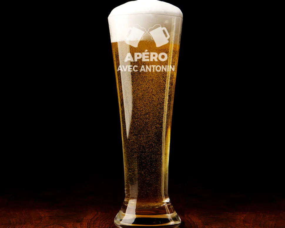 Verre à bière personnalisé flûte - Apéro