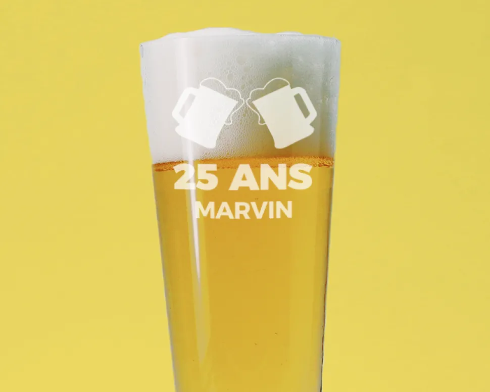 Verre à bière personnalisé flûte - Apéro
