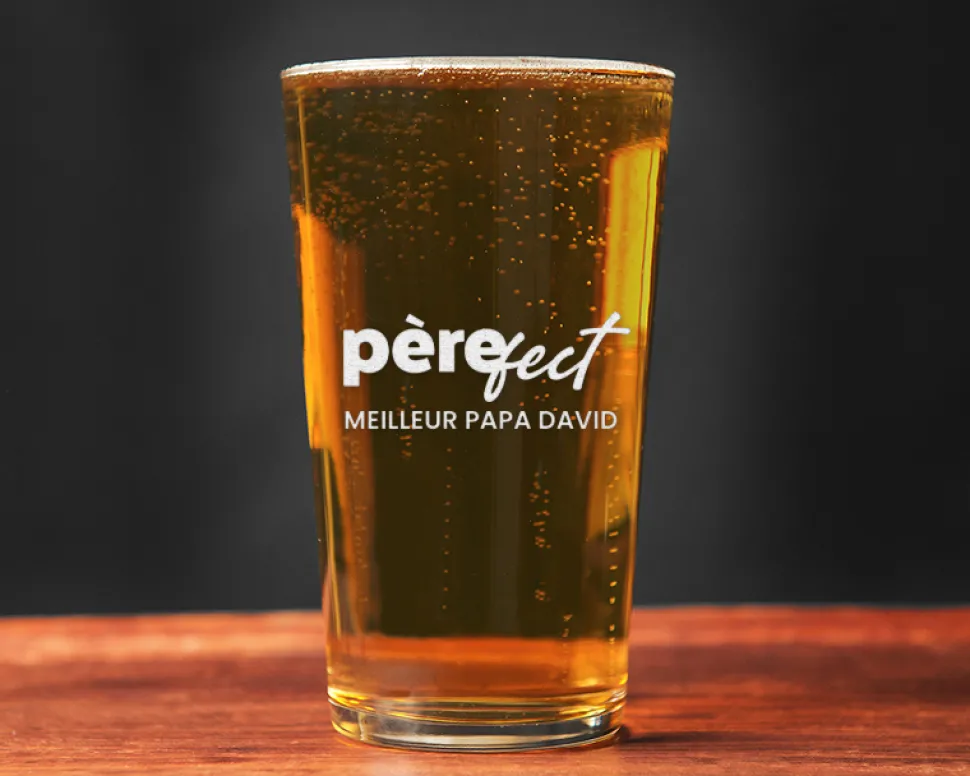 Verre à bière personnalisé pinte - Père-fect