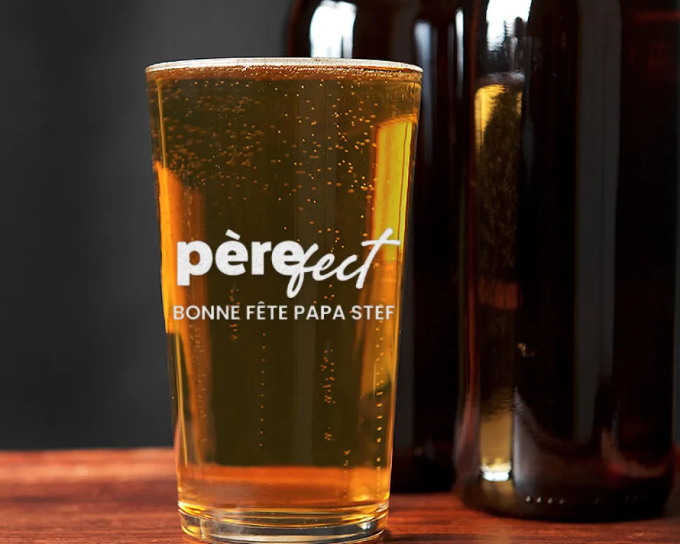 Verre à bière personnalisé pinte - Père-fect