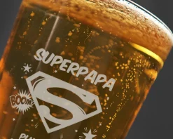 Verre à bière personnalisé pinte - Super Papa