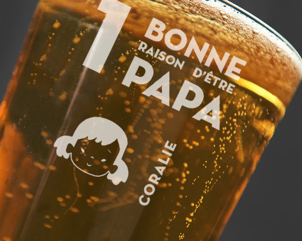 Verre à bière personnalisé papa - Family Circus