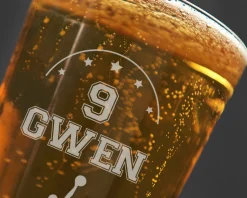Verre à bière personnalisé prénom - Basket