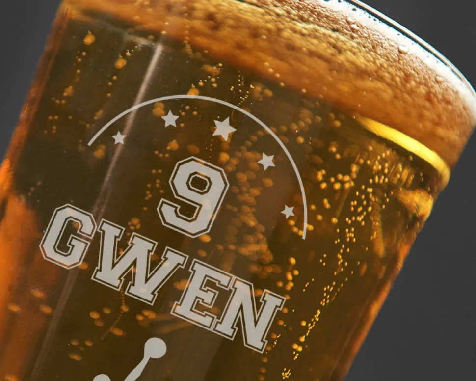 Verre à bière personnalisé prénom - Basket