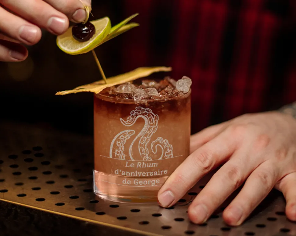 Verre à rhum personnalisé pinte - Kraken