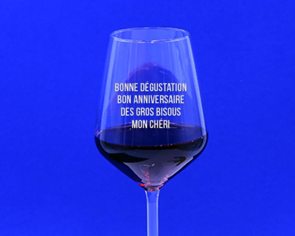 Verre à vin personnalisé - Message