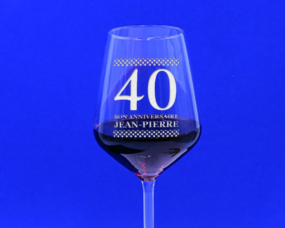 Verre à vin personnalisable anniversaire - Âge
