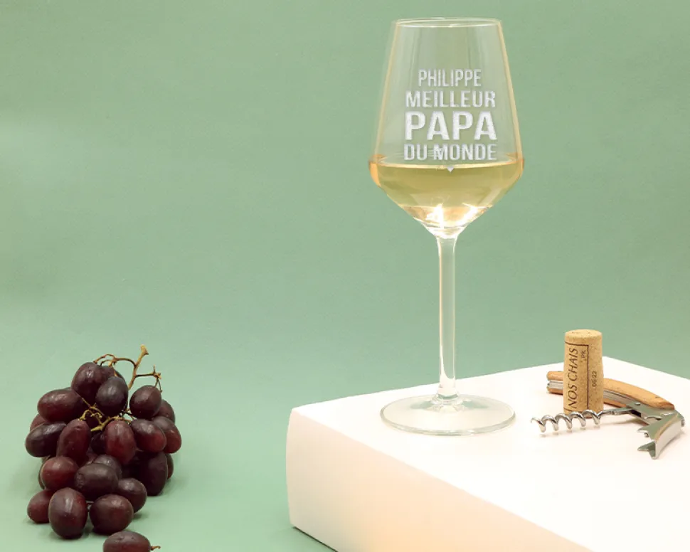 Verre à vin personnalisable - Meilleur Papa