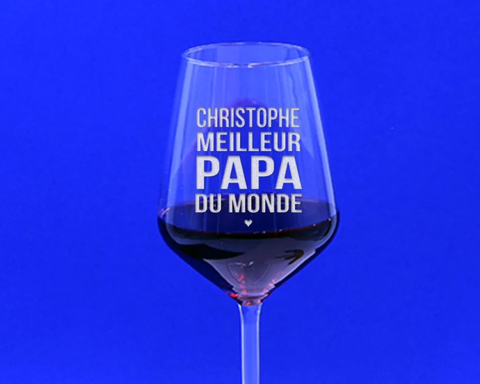 Verre à vin personnalisable - Meilleur Papa